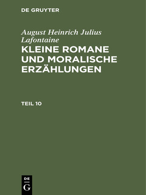 cover image of August Heinrich Julius Lafontaine